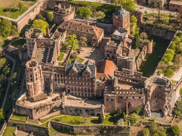 Luftaufnahme Schloss Heidelberg