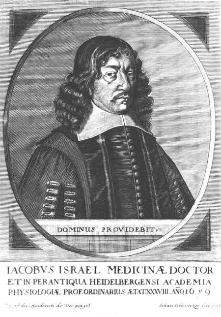 Jacob Israel (1621-1674), Jew, German physician, city physician and professor in Heidelberg Jacob Israel (1621-1674), Jew, German physician, city physician and professor in Heidelberg